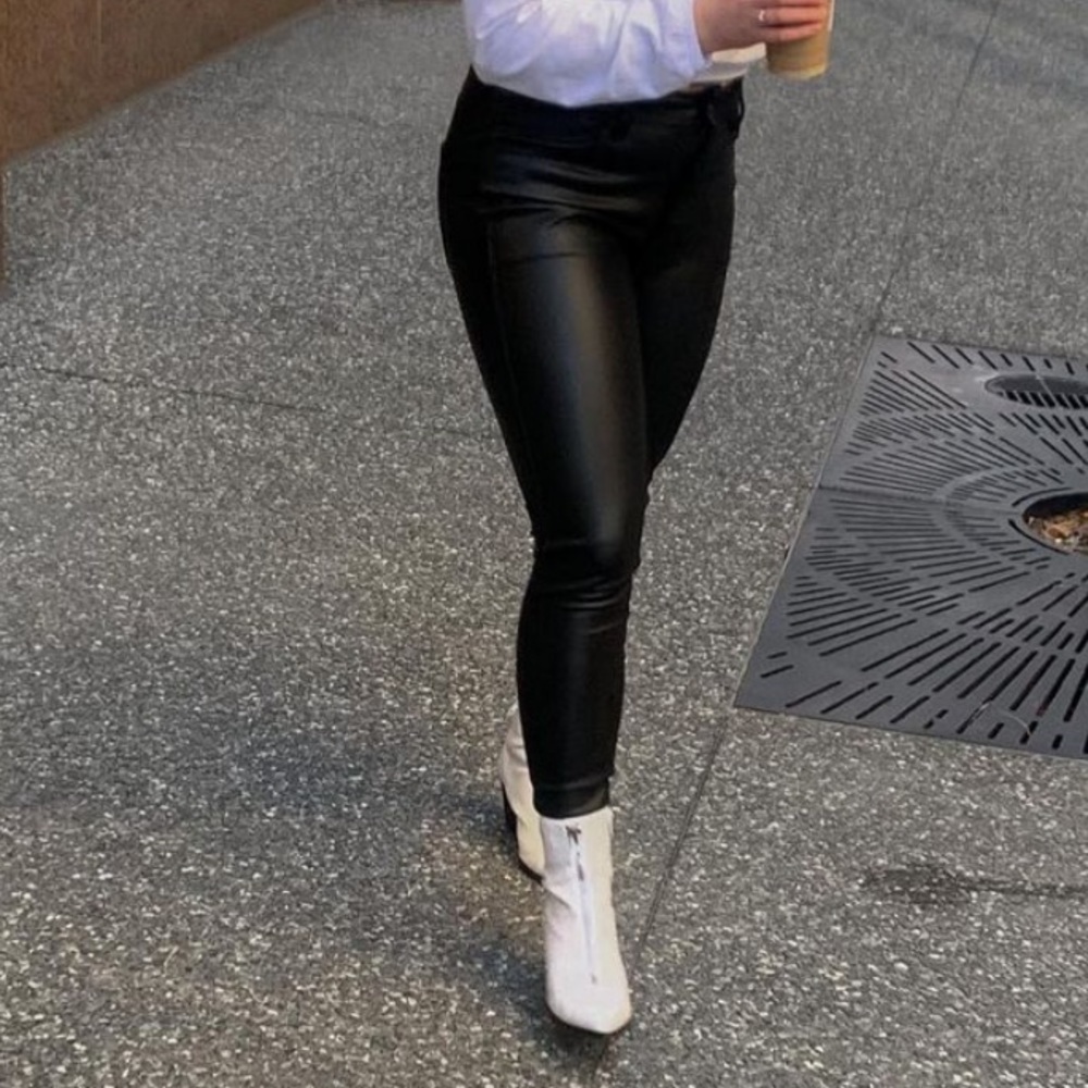 American Eagle Pleather Black Pants
